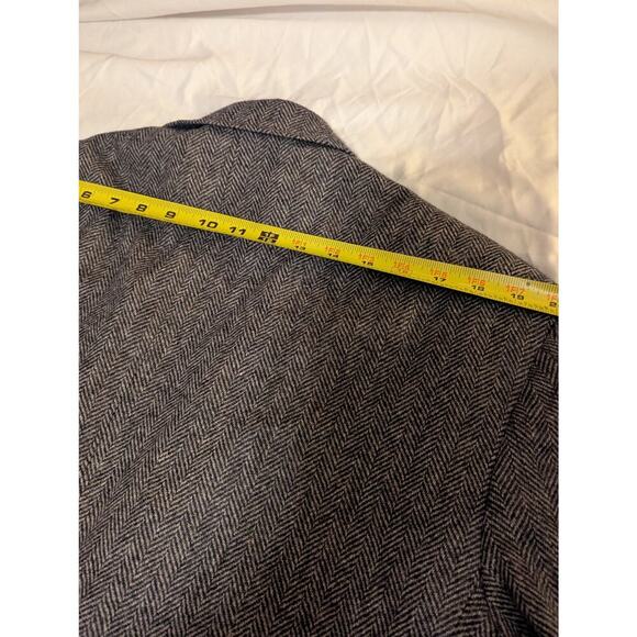 Land End Tweed Lambswool Herringbone Blazer Size 48 Reg 2 button - Picture 13 of 14
